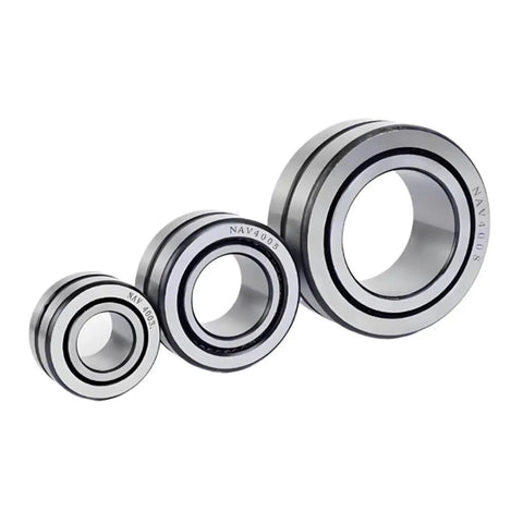 Heavy Duty Full Needle Roller Bearing With Inner Ring Pre Lubricated For Hydraulic Cylinders 40X68X28mm, showcasing three sizes.
