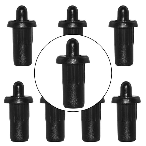 8 Pieces Cabinet Door Damper Pins Dual Purpose Replacement Pins For Cabinets And Shelves, Spring Loaded Furniture Fittings, Black