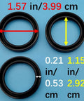 Top Shelf Washer Bearing Seal Kit Fits Kenmore Maytag Whirlpool Magic Chef Admiral Amana sizes 1.57 in and 0.21 in shown.