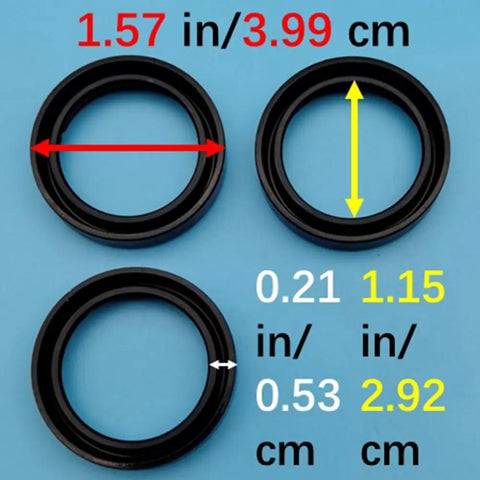 Top Shelf Washer Bearing Seal Kit Fits Kenmore Maytag Whirlpool Magic Chef Admiral Amana sizes 1.57 in and 0.21 in shown.