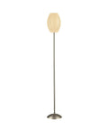 Egg Floor Lamp In Satin Steel Finish, Tall 69.5 Inch Modern Floor Lamp With 5 Inch Egg Shade Top And 5 Inch Bottom, 13 Inch Shade Height, E27 CFL Socket, Bulb Not Included, Ideal For Living Room And Hallway Decor.