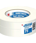 Drywall Joint Tape Reinforcement Roll Two And One Sixteenth Inch Wide By Seventy Five Foot White Paper Tape For Wall Board Seams