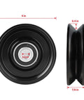 V Groove Wheel Caster For Inverted V Track With Double Bearings, Rolling Gate Caster For Gate Alignment, 2200 Lbs Load Capacity