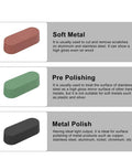 Pro Buffing Polishing Wheel Kit With Reusable Compound And Shank Designed For Soft Pads, showing different polishing compounds.