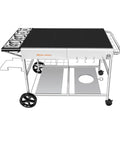 Pizza Oven Table With Topping Station For Outdoor Grills And Griddle Cart Prep Table Fits Ninja Woodfire Blackstone.