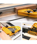 Feather Loc Board Set For Woodworking Table Saws And Engraving Machines, Double Featherboard Push Block For Workbenches in use