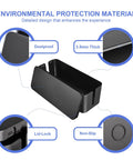 Triple Cable Organizer Box Set for Desk Tidy Up Wires Like a Pro with black dustproof box, lid-lock, non-slip base.