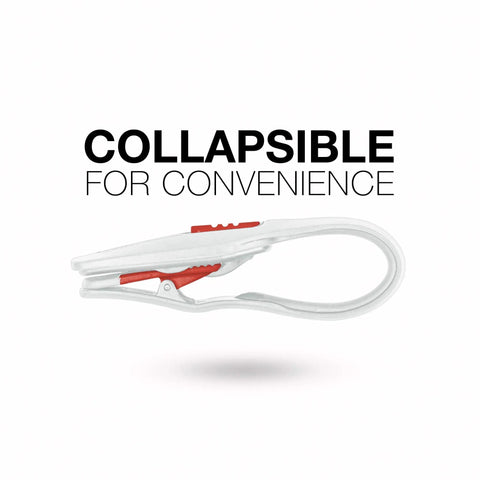 Clip On Book Light For Bed And Kindle Reading, Portable LED Reading Lamp folded with text 'Collapsible for Convenience'