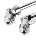 Close-up view of Rock Solid Stainless Steel Drive Shafts for Axial SCX30 Crawler Upgrade featuring scale accurate joints.