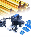 Heavy Duty Electric Copper Tube Bender With 2000mAh Battery 1/4 To 7/8 Inch Pipe Bending Tool for refrigeration with blue bends.