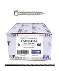1/4 In X 1-3/4 In Concrete Screws With 410 Stainless Steel Hex Drive, Self-Tapping Masonry Screws With Diamond Point, Drill Bit Included, 50 Per Box