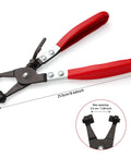 Hose Clamp Pliers for Automotive Use With Swivel Flat Band for Easy Removal and Precise Installation of clamps, red handles