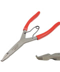 Lock Ring Pliers Set 9 Inch 3 Piece With Straight Right Angle And Thin Bent Curved Tips Made in USA Red Grips Smooth Spring Action