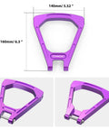 Rear Linkage Beefed Up Shock Absorbing Triangle Bracket Heavy Duty Off Road Upgrade With 3mm Thickened 6mm Wider Walls Inner Surface Thickened 5mm And Moved Out 10mm For Maximum Impact Protection, purple 6061 aluminum, 160mm x 140mm