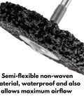Close-up of 5 Pack 3 Inch Paint Stripping Discs For Drill Attachment Quarter Inch Shank Durable Non-Woven for rust removal
