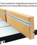 24 Inch Aluminum Mini T Track For Jigs And Fixtures Pretty Dang Tough Shop Essential with embedded fence for jigs.
