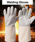 Heavy Duty Welding Gloves For MIG And Stick Welding, Built To Take The Heat, 13.8 Inch Gauntlet Cuff For Full Hand And Forearm Protection