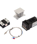 Self Tuning PID Temperature Controller With Stainless Steel Probe And Microprocessor Power Supply For Food Processing Poultry Chemical And Industrial Plants 40A Pro Grade with probe and heatsink