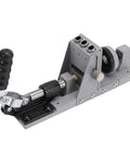 Straight Shooter 15 Degree Pocket Hole Jig Kit featuring heavy duty aluminum for cabinet building and precise alignment.