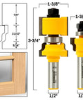 Shop Grade 1/2 Inch Shank Ogee Router Bits Set with precision dimensions for custom window sash frames and French doors.