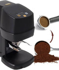 Cordless Electric Espresso Coffee Tamper With Auto Fill And Tamp Function Precision Adjustable 10 To 30Kg Pressure Smart Sensor Tech in black