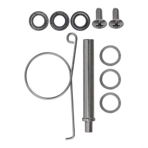 Cool Fishing Reel Handle Knob Repair Kit With Shaft And Bearings Includes Washers Screws Gasket Assembly For Freshwater Upgrades银色金属 10 Pieces Size 7 4 2 5mm, shaft parts