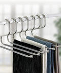 Heavy Duty 8mm Stainless Steel Pants Hanger With V Hook And Reverse S Non Slip Grip For Jeans And Trousers Closet Organizer Gray For Men