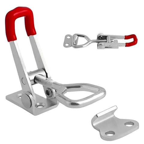 Six Pack Toggle Latch Catch Set With Adjustable Clamp For Cabinets And Boxes Self Locking Linkage Delivers Steady Clamping Easy Install Durable Cabinet Hardware For Home Or Workshop Keeps Doors Secure