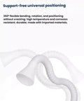 360 Degree Fume Extractor With Flow Control Valve, flexible hose positioning in white, durable plastic, industrial use