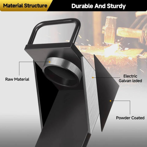 Close-up of Two Pack Shipping Container Jack Lug Booster Lifter Leveler Kit showing raw material and powder coating details.