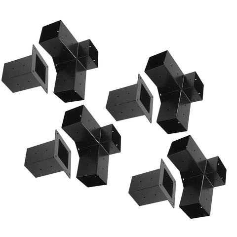 Heavy Duty Steel Mounting Brackets For Diy Raised Garden Beds Solid As A Rock Beefy Build, matte black finish, set of four.