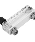 Go-To Adjustable Panel Mount Gas Flow Meter For Welding And Air Systems, Brass Female BSP Quarter Inch Fittings, Clear Acrylic Body