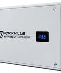 Krypton MT1 2 Channel Marine Amplifier With Volt Meter For Boats, 1600W Peak And 400W RMS, Waterproof Marine Grade Build, Rustproof Aluminum Chassis, Great For Subwoofers Or Full Range Speakers On The Water silver amp