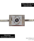 Back view of Edge Lit LED Vanity Light For Bathroom, 20 Inch Wall Mounted Modern Fixture, 10W 3000K, ETL Listed, brushed nickel.