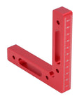 90 Degree Positioning Square Aluminum Alloy Right Angle Tool For DIYers Woodworking Projects Cabinets Drawers Boxes Frames With Clear Inch And Millimeter Scales Anodized Red Finish Lightweight Durable, 120mm red L-square