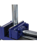 Close-up of Heavy Duty Cross Slide Vise Tough As Nails Drill Press To Milling Machine Upgrade Kit with serrated jaws.