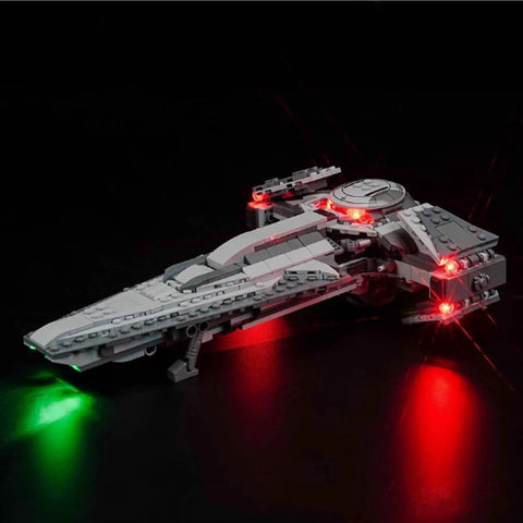 LED Lighting Kit For 75383 Airship Model USB Powered Plug In Light Set With ABS Copper Construction illuminating model in dark