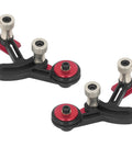 Dead Nuts Steady One Way Bearing Roller Press Feeder Aluminum Alloy Featherboard pair with red and black design for woodworking