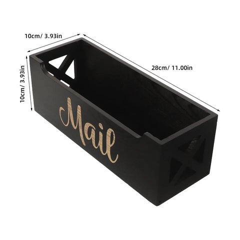 Wood Wall Mount Mail Organizer Keeps Envelopes Bills Letters And Cards Neatly In One Sweet Spot Ideal Home Office Storage