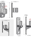 304 Stainless Steel Gate Hinges Heavy Duty 600 Pound Capacity Five Eighth Inch Non Welded One Piece Design Wall Mount