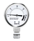 20 Psi Pressure Cooker Gauge Replacement With 2 Inch Dial, Stainless Steel Case, Three Eighths Inch UNC Lower Mount, IP67 Waterproof