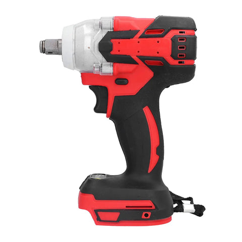 This 18V Cordless Impact Wrench Rocking The House With A Badass Brushless Motor Cranking Out 250Nm Of Serious Torque For Construction Sites And Auto Repair Jobs Its Totally Wire-Free So You Can Get It Done Anywhere Without Hassles This Tool Is Gotta Have, side view with ergonomic design.