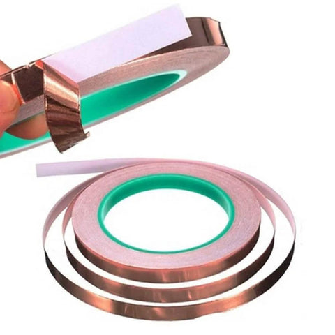 Six Pack Copper Foil Tape, Double Sided Conductive Tape With Adhesive For EMI Shielding, Soldering, Electrical Repairs, Stained Glass