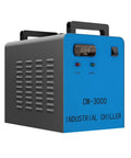 Industrial CO2 Water Chiller For K40 Laser Engravers Up To 50 Watts, CW-3000 model with digital display and handles.