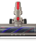 Quick Release Turbine Brush Cleaner Head for V15 V11 V10 V8 V7 Vacuums, front view showing brush and snap-on mechanism.