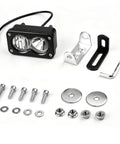 LED Headlight For Ridstar Q20 Ebike, 3 Pin 20W 6500K Waterproof Front Light with mounting accessories displayed