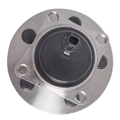 Top view of drop-in rear wheel hub bearing assembly for FWD 1.8L 1798cc with 4 wheel ABS and 5 lug pattern, compatible with 2009-2010 Vibe.