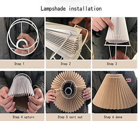 Lamp installation steps for Pleated Ceramic Table Lamp With Tricolor Led Bulb For Living Room Decor, Cute Modern Beside Lamp