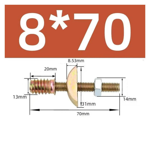 All In One Furniture Connector Kit With Eccentric Wheel Nuts And M8 Screws Precise Lock Joint Hardware Easy Install 8x70mm