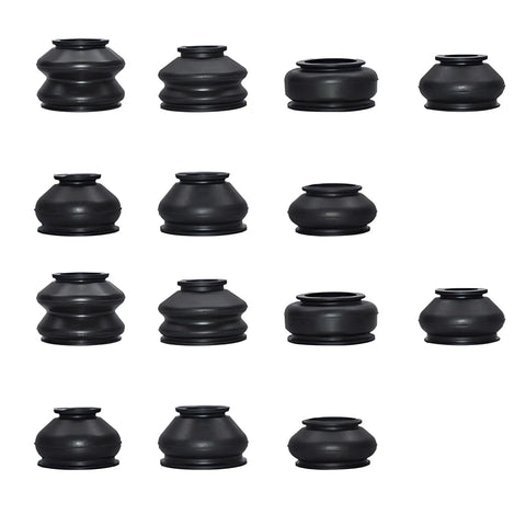 All In One Tie Rod End Boot Kit For Car Suspension And Steering Ball Joint Dust Boots And Rubber Covers Track Boots 14 Size Options 14Pcs Fits Most Vehicles And Easy To Install, black rubber boots
